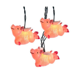 10-Light Flying Pig Light Set