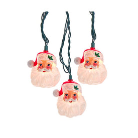 10-Light Santa Head Light Set