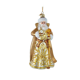 7" Bellisimo Elegant Gold Santa Ornament