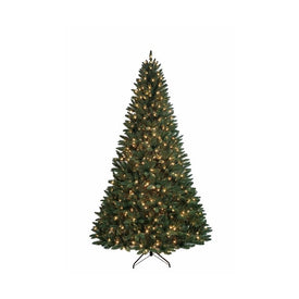 9' Pre-Lit Artificial Point Pine Tree with Clear Incandescent Lights