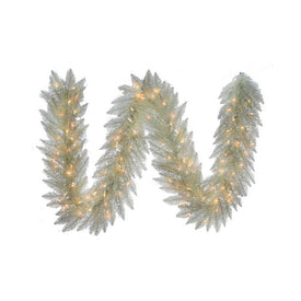 9' Pre-Lit Artificial Garland with Clear Incandescent Iridescent Lights