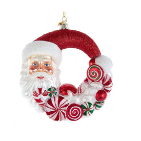 7" Bellisimo Santa Candy Wreath Ornament