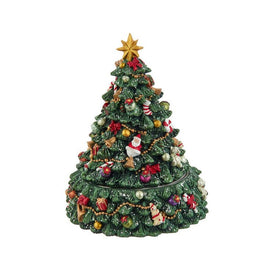 7" Christmas Tree Revolving Music Box