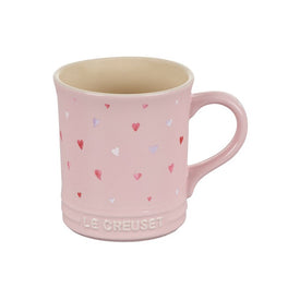 L' Amour Collection Mug - Chiffon Pink with Heart Applique