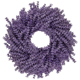 15" Unlit Artificial Purple Lavender Floral Spring Wreath