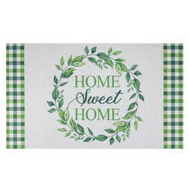 18" x 30" Home Sweet Home Gingham Doormat