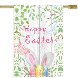 28" x 40" Happy Easter Bunny Ears Outdoor House Flag