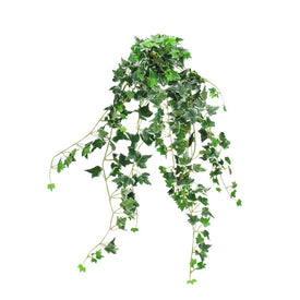 31.5" Artificial Ivy Spring Floral Hanging Bush - Green and White