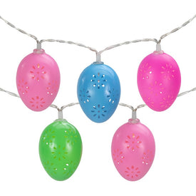 10-Count Multi-Color Easter Egg LED String Lights with 4.5-Ft Clear Wire