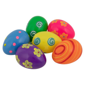 3.25" Vibrantly Colored Springtime Easter Eggs Pack of 6