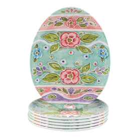 Joy of Easter mall Melamine Oval Egg Plates Set of 6