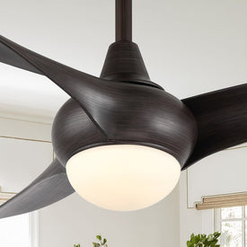 Aviator 52" Three-Blade Six-Speed Single-Light LED Ceiling Fan