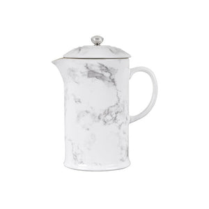 Stoneware French Press - Marble Applique