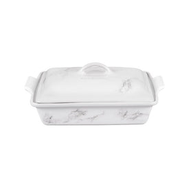 Heritage Covered Rectangular Casserole - Marble Applique