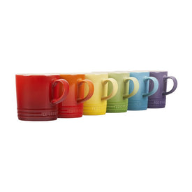 12 Oz London Mugs Set of 6 - Rainbow