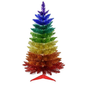 3' Unlit Rainbow Foil Christmas Tree