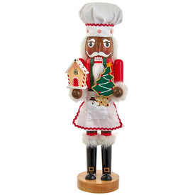15" Wooden African American Chef Nutcracker