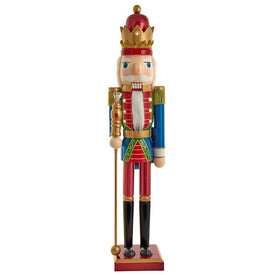 24" Battery-Operated Lighted King Nutcracker