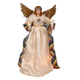 14" Lighted Pride Angel Christmas Tree Topper