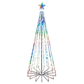6' Pre-Lit Collapsible Decorated Christmas Tree with RGB LED Lights