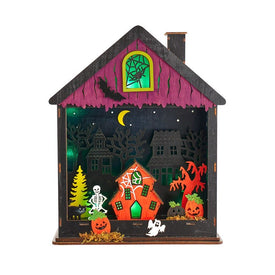14.2" Battery-Operated Light-Up Halloween Village House