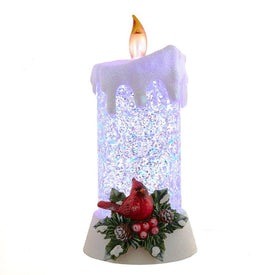 8.5" Battery-Operated Color-Changing Lighted Cardinal Candle with LED Lights