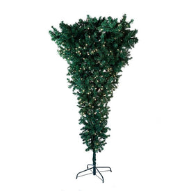 8.5' Pre-Lit Upside Down Pine Christmas Tree with 550 Clear Lights
