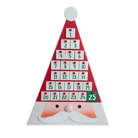 19.7" Triangular Santa Head Advent Calendar