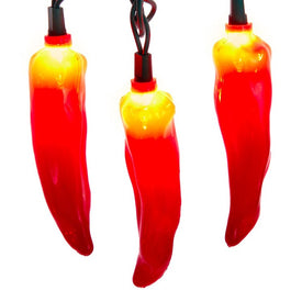 10-Light Red Chili Pepper Light Set