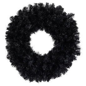 24" Unlit Black Colorado Spruce Artificial Halloween Wreath