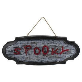 20.5" Red and Gray Animated Spooky Halloween Sign