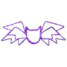 23.5" LED Lighted Purple Bat Four-Function Halloween Window Silhouette