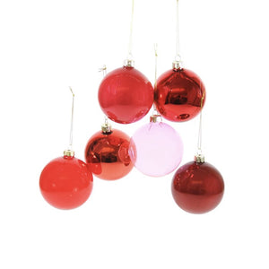 Hue Large Red Christmas Ornaments Set of 24