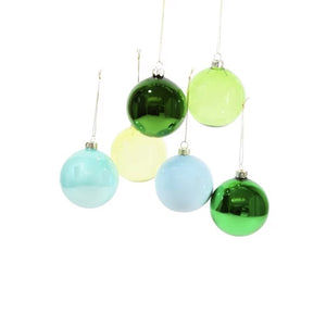 Hue Giant Green Christmas Ornaments Set of 6