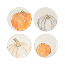 Pumpkins Assorted Salad Plates Set of 4