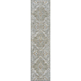 Shaemus Bohemian Medallion Low-Pile Machine-Washable 2' x 8' Runner Rug - Cream/Brown/Green