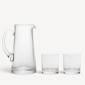 Limelight Pitcher and Two DOF Glasses Three-Piece Gift Set -Clear