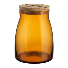 Bruk Large Jar with Cork - Amber