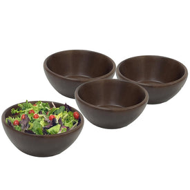 Satun Individual Wood Salad Bowls Set of 4