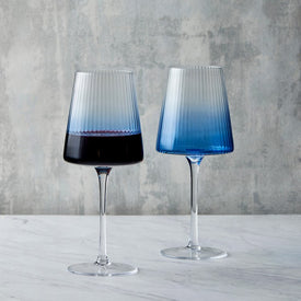 Empire Blue Wine Glasses Set of 2