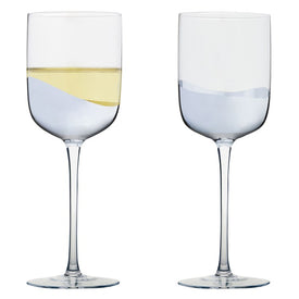 Wave Wine Glasses Set of 2 - Silver