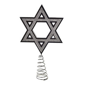 13.7" Silver Hanukkah Tree Topper, Unlit