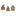 7" Christmas Sprinkles Gingerbread Houses, LED Illuminated Cordless, Set of 3