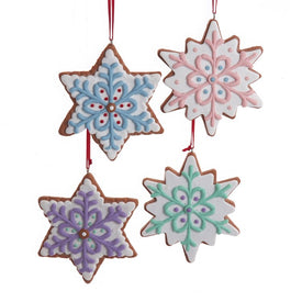 4" Pastel-Colored Star Cookie Ornaments, Set of 4