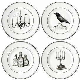 Vintage Halloween Dessert Plates Set of 4