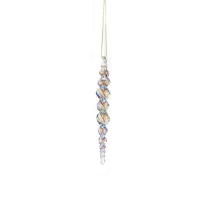 Small Twisted Icicles Set of 6 -Blue