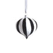 Monochrome Stripe Glass Ornaments Set of 8