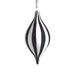 Monochrome Stripe Glass Ornaments Set of 8