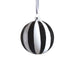 Monochrome Stripe Glass Ornaments Set of 8