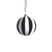 Monochrome Stripe Glass Ornaments Set of 8